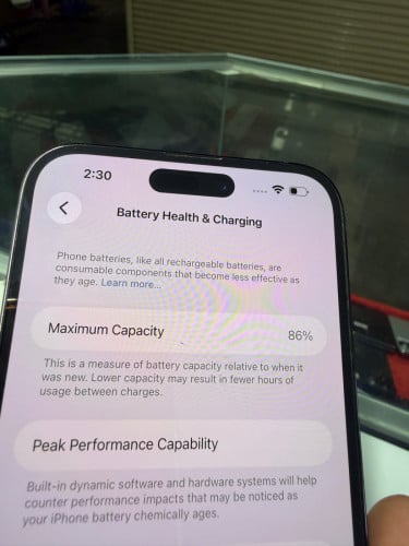iPhone 14 Pro Max Black ZD/A HD128GB Phone Condition 97% 🔋86% , អុចអេក្រង់បន្តិច , ម៉ាស៊ីនហ្ស៊ីន