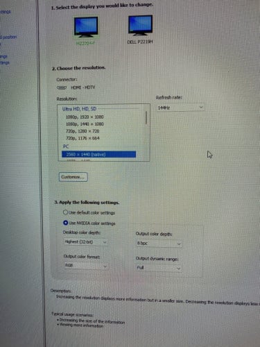 Monitor 27inch 144Mhz