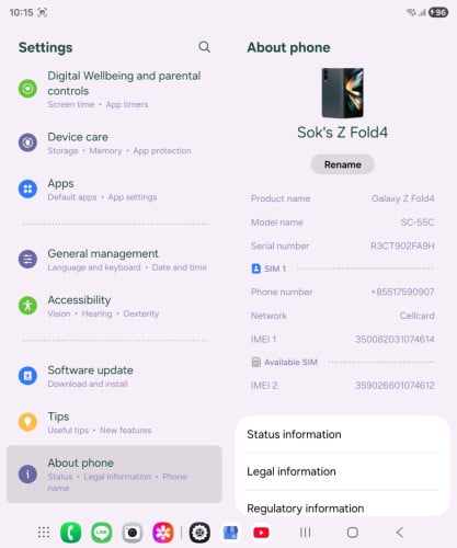 Samsung z fold 4 សំរាប់លក់បាទ
