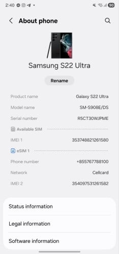 Sell Sangsung S22 Ultra