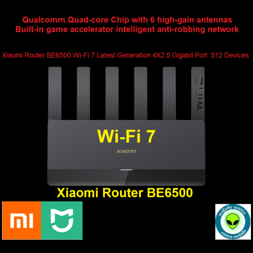 Xiaomi Router BE6500 Wi-Fi 7 Latest Generation 4X2.5 Gigabit Port  512 Devices Xiaomi  Router