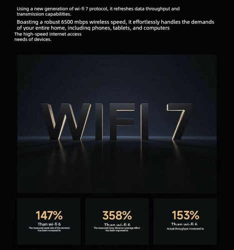 Xiaomi Router BE6500 Wi-Fi 7 Latest Generation 4X2.5 Gigabit Port  512 Devices Xiaomi  Router