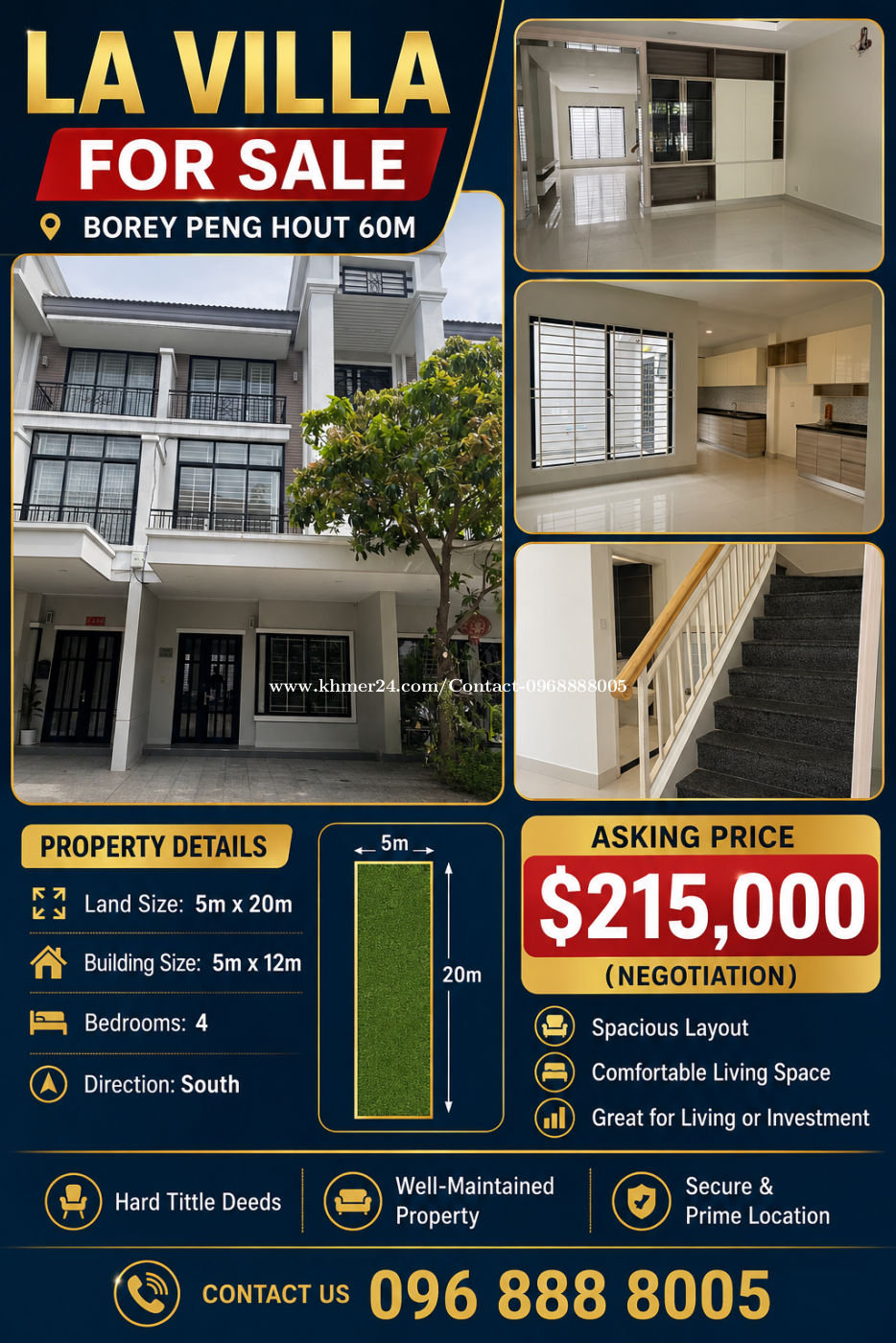 LA Villa for Sale Borey Peng Hout_ PH 60m_ $215,000