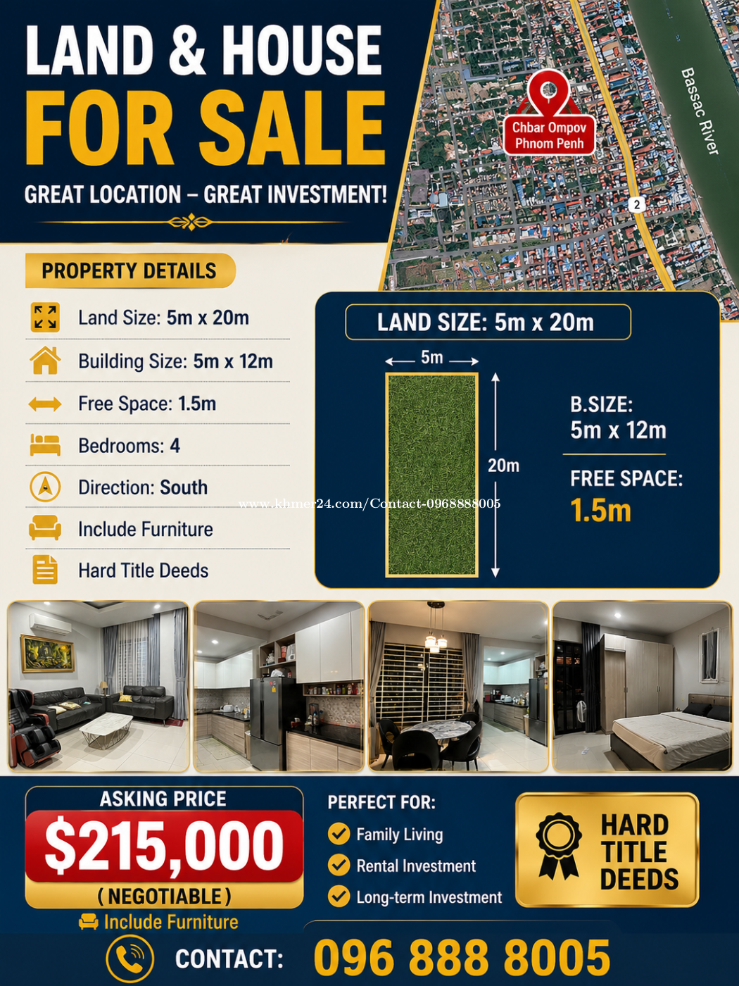 LA Villa for Sale Borey Peng Hout_ PH 60m_ $215,000 include furniture