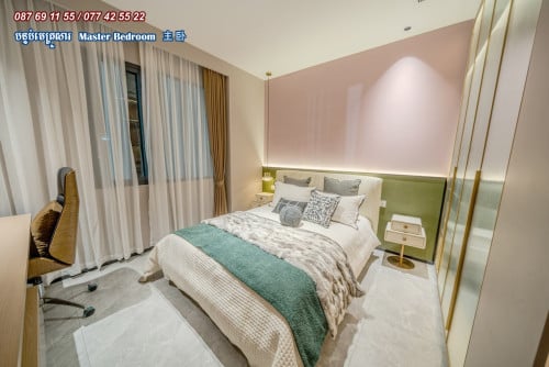 TwoBedroom Morgan Central City center of Phnom Penh city, nearby Samhan market, Toul Sangke