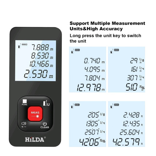 50m HILDA Laser Rangefinder Distance Meter Rangefinder