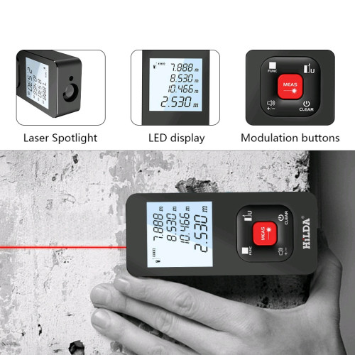 50m HILDA Laser Rangefinder Distance Meter Rangefinder