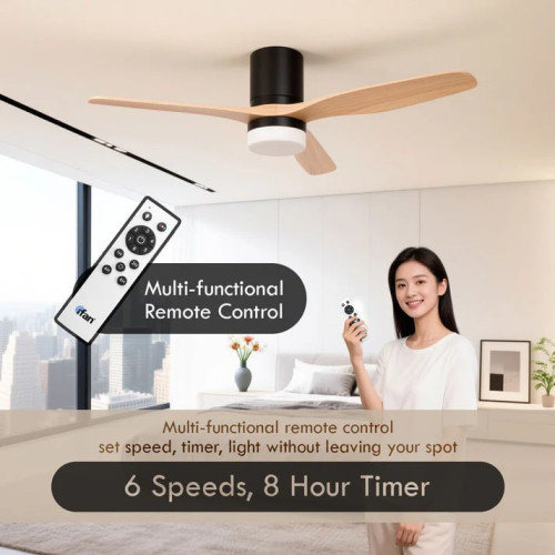 52inch DC Motor Ceiling Fan | Integrated 3-Colour LED Lights | 6 Speed Selection