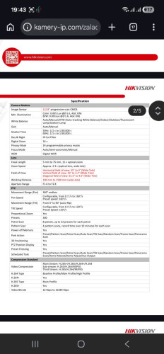 Hikvision PTZ camera