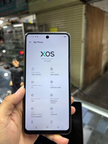 Infinix Hote40i 128G Ram4G Sim2 Global ម៉ាសុីនស្រុីន ស្ទើរសំបកតិចៗ