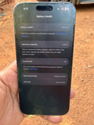 iPhone 16 pro max 256G ZA ថ្ម 100% condition 99%