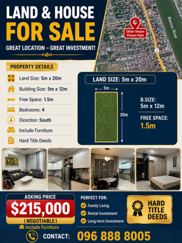 LA Villa for Sale Borey Peng Hout_ PH 60m_ $215,000 include furniture