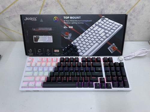 Mechanical keyboard 97 keys wired RGB ថ្មី​គុណភាព​ល្អ​