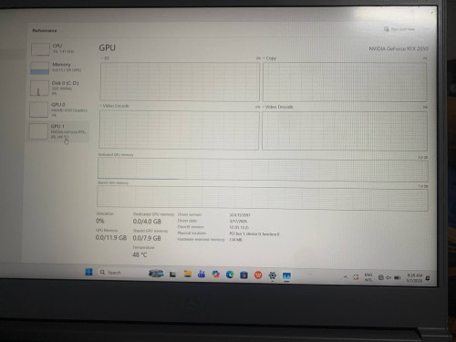 MSI THIN15B12UCX I5 VGA2050 RAM 16 SSD 512G