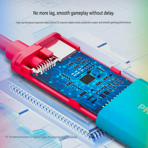 Philips Type C to HDMI +PD 100W 2M cable USB C converter laptop phone same screen Philips SWR1650Y