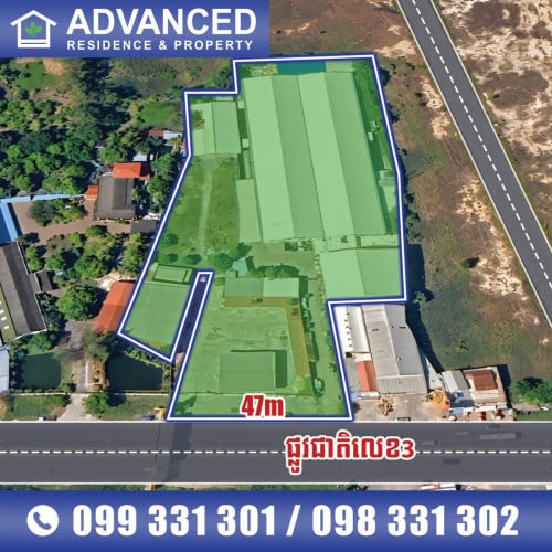 🏘 ឃ្លាំងនិងហ្ការាសសាំង នៅលើផ្លូវជាតិលេខ3 ត្រូវការលក់បន្ទាន់ខ្លាំង