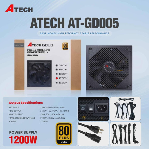 🔥ស្តុកថ្មី Power Supply Brand ATECH តម្លៃពិសេស !