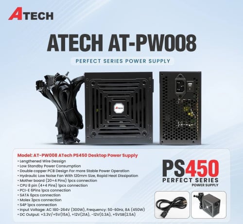 🔥ស្តុកថ្មី Power Supply Brand ATECH តម្លៃពិសេស !