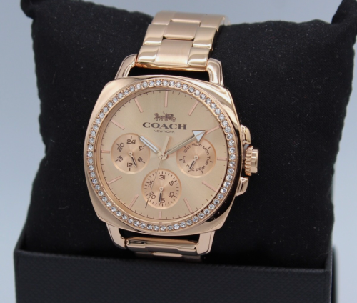 Coach Perfect Boyfriend Rose Gold Crystals Women's