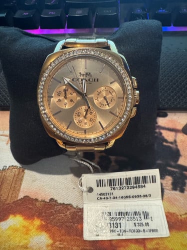 Coach Perfect Boyfriend Rose Gold Crystals Women's