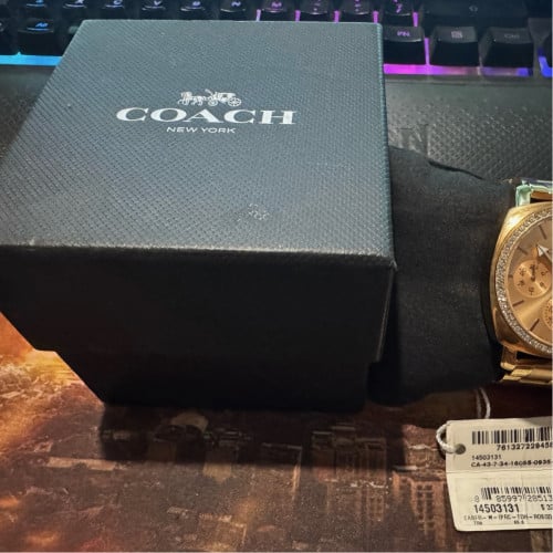 Coach Perfect Boyfriend Rose Gold Crystals Women's