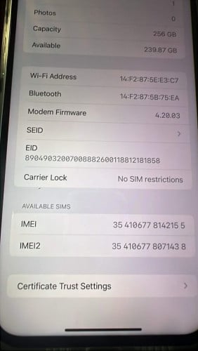 iPhone 13 Pro Max Unlocked 256gb