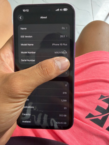 iPhone 16plus. LlA 512g ដាក់សុីមបាន2