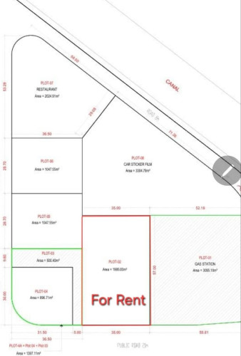 Land for Rent near Chip Mong Mega Mall