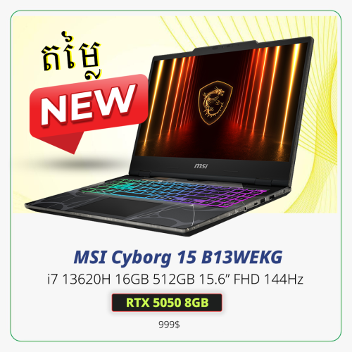 NEW , MSI Cyborg 15 B13WEKG = 999$