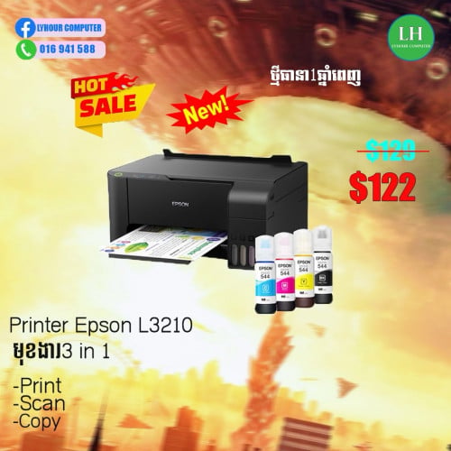 Printer EPSON L3210 print|scan|copy color new