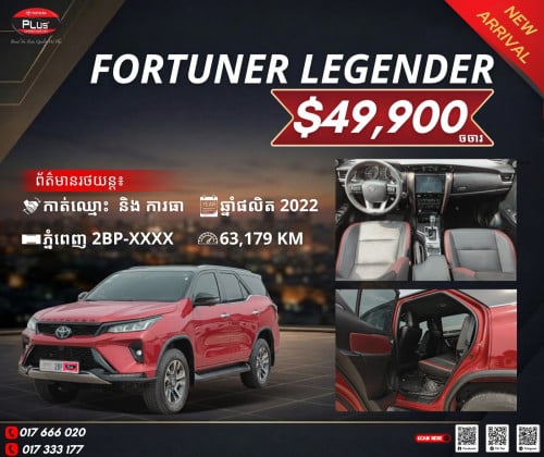 TOYOTA FORTUNER LEGENDER 2022
