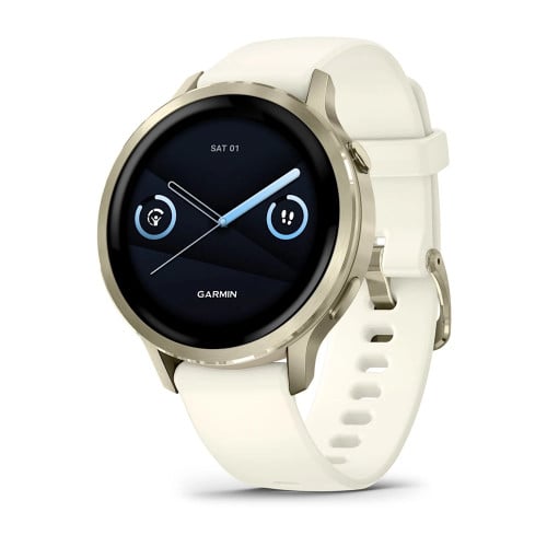 Venu® 4 – 41 mmLunar Gold with Bone Silicone Band