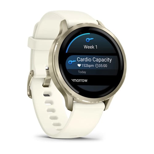 Venu® 4 – 41 mmLunar Gold with Bone Silicone Band