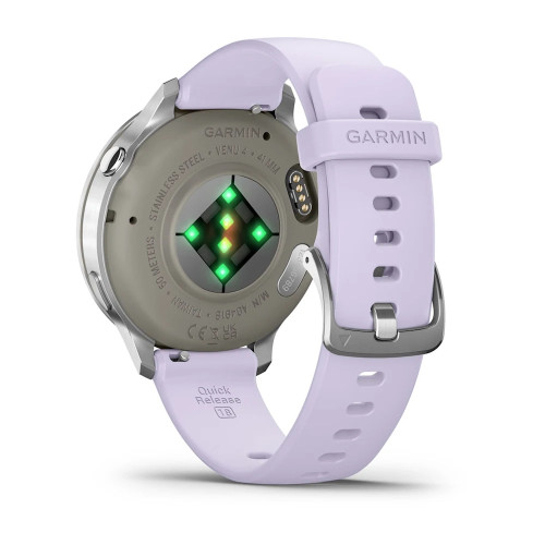 Venu® 4 – 41 mmSilver with Periwinkle Silicone Band