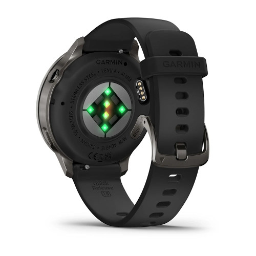 Venu® 4 – 41 mmSlate with Black Silicone Band