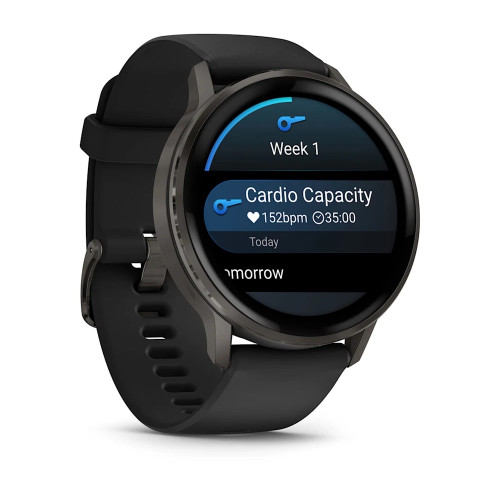 Venu® 4 – 45 mmSlate with Black Silicone Band