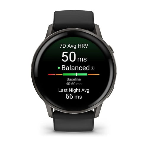 Venu® 4 – 45 mmSlate with Black Silicone Band