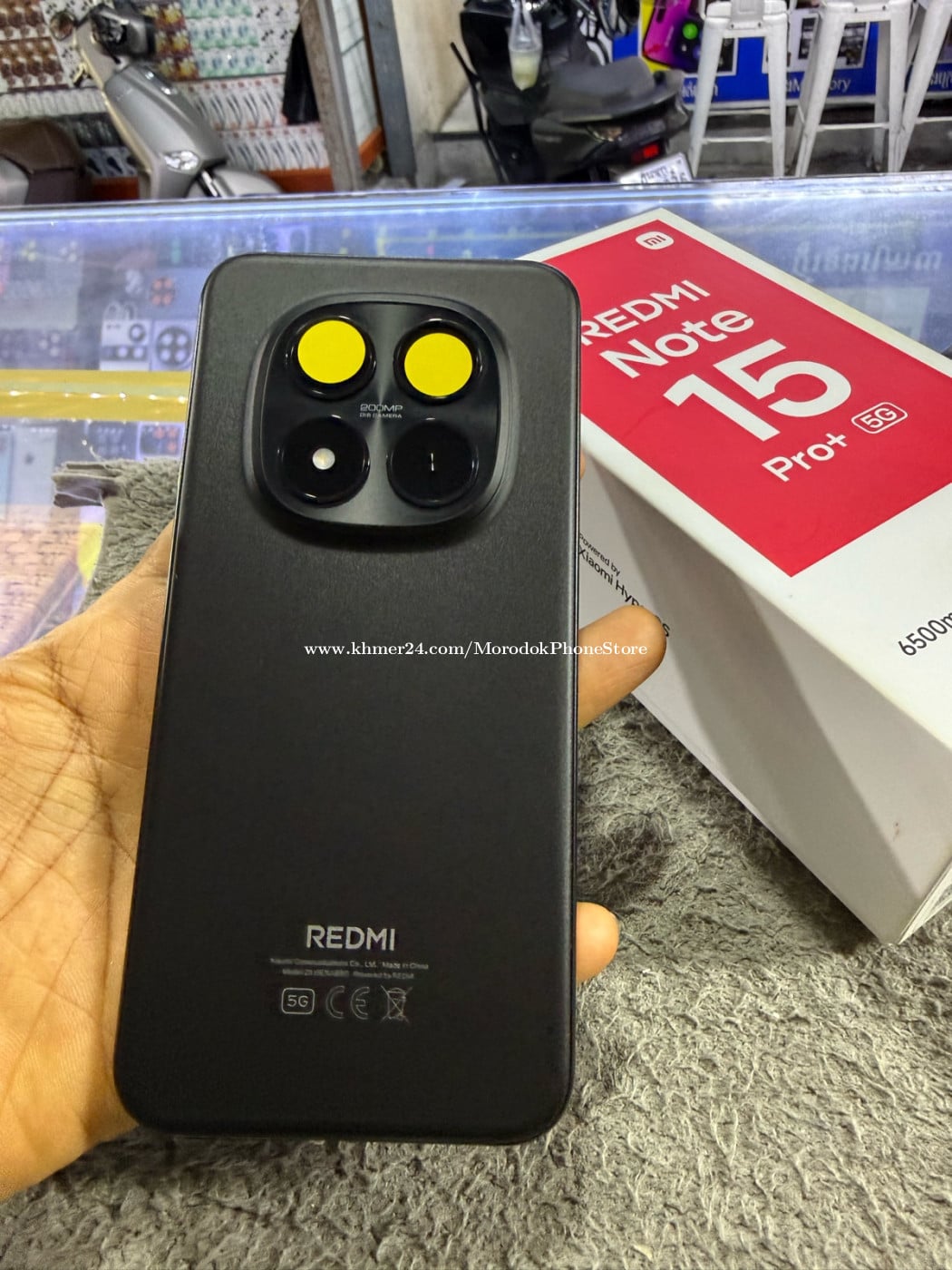 Redmi Note15Pro Plus 5G Ram12G Memory512G ក្រុមហ៊ុនសុីមពីរ មានឆ្នាំងសាក