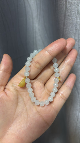 白冰翡翠18K手串