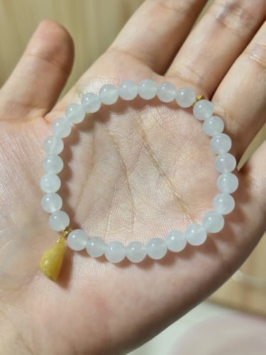 白冰翡翠18K手串