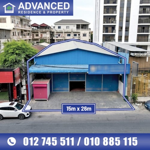 🏠 ឃ្លាំង នៅជិតមហាវិថីព្រះមុនីវង្ស សម្រាប់ជួល (កូដ៖ A03-065228)