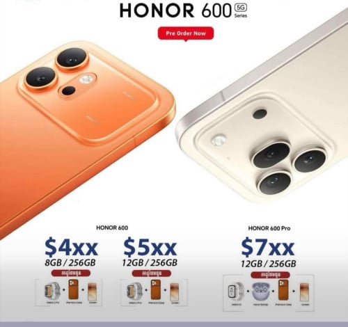 Honor 600(5G) Ram8G+8G/256G ថ្មីប្រអប់ធានាក្រុមហ៊ុន1ឆ្នាំតម្លៃលក់ពិសេសជូន