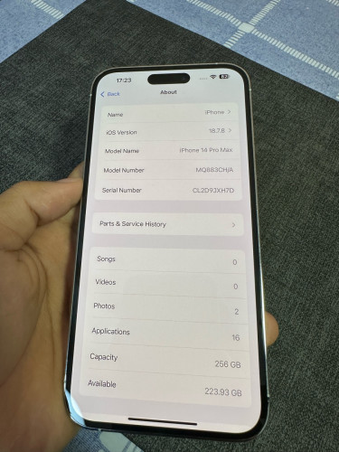 iPhone 14 Pro Max White 256G 598$