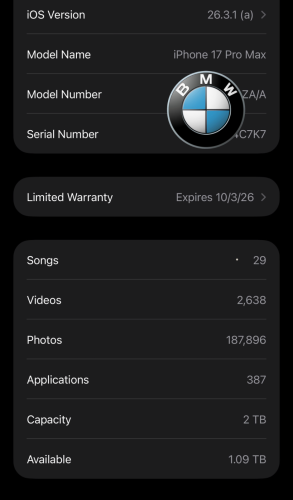 iPhone 17 Pro Max 2T White Silver ZA