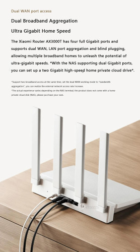 Xiaomi Router AX3000T Mesh WiFi6 3000Mbs 256MB Dual WAN Signal Network Qualcomm CPU Repeater Ampfier
