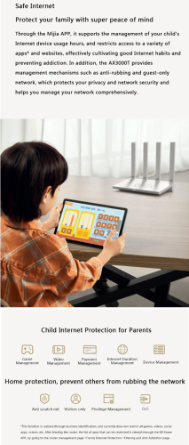 Xiaomi Router AX3000T Mesh WiFi6 3000Mbs 256MB Dual WAN Signal Network Qualcomm CPU Repeater Ampfier