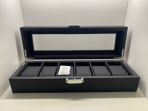 ប្រអប់នាឡិកាពណ៌ខ្មៅ 6 ថត| Watch Box |
