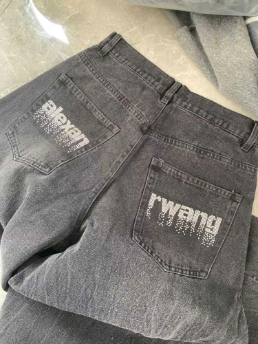 🔥【亚历山大王 AW 弯刀牛仔裤】🔥【ខោខូវប៊យ Alexander Wang AW ម៉ូតកោង】