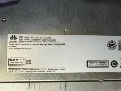 Huawei switch: S5735S-L24T4S-QA2