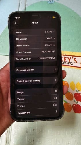 Iphone 12 128G ថ្មនៅសល់ 71%